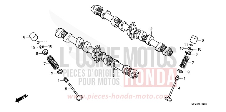 ARBRE A CAMES/SOUPAPE de CB1100 ABS CANDY GLORY RED-U (R101) 2013